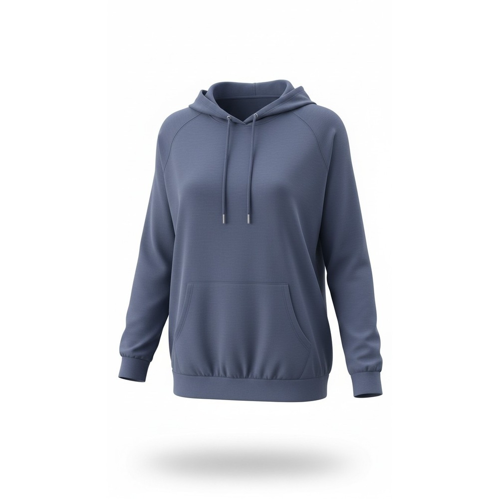 Mona B Lightweight Sweatshirt Top Women's Plus Size 3X Blue Hooded Stretchy Yoga